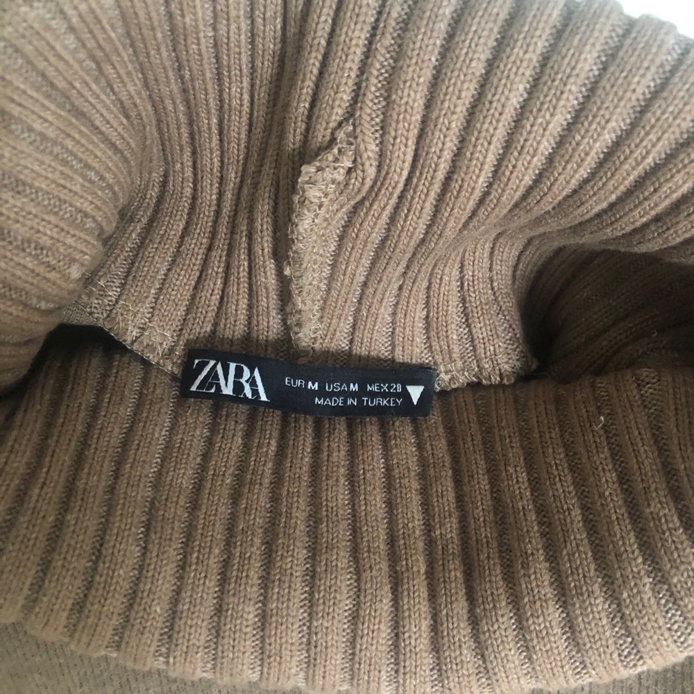 Zara travel tan turtleneck & pant set